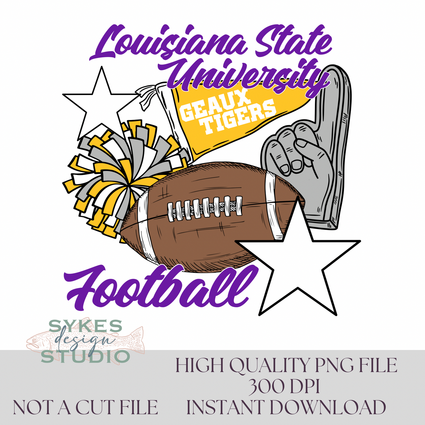 Louisiana State Flags & Poms
