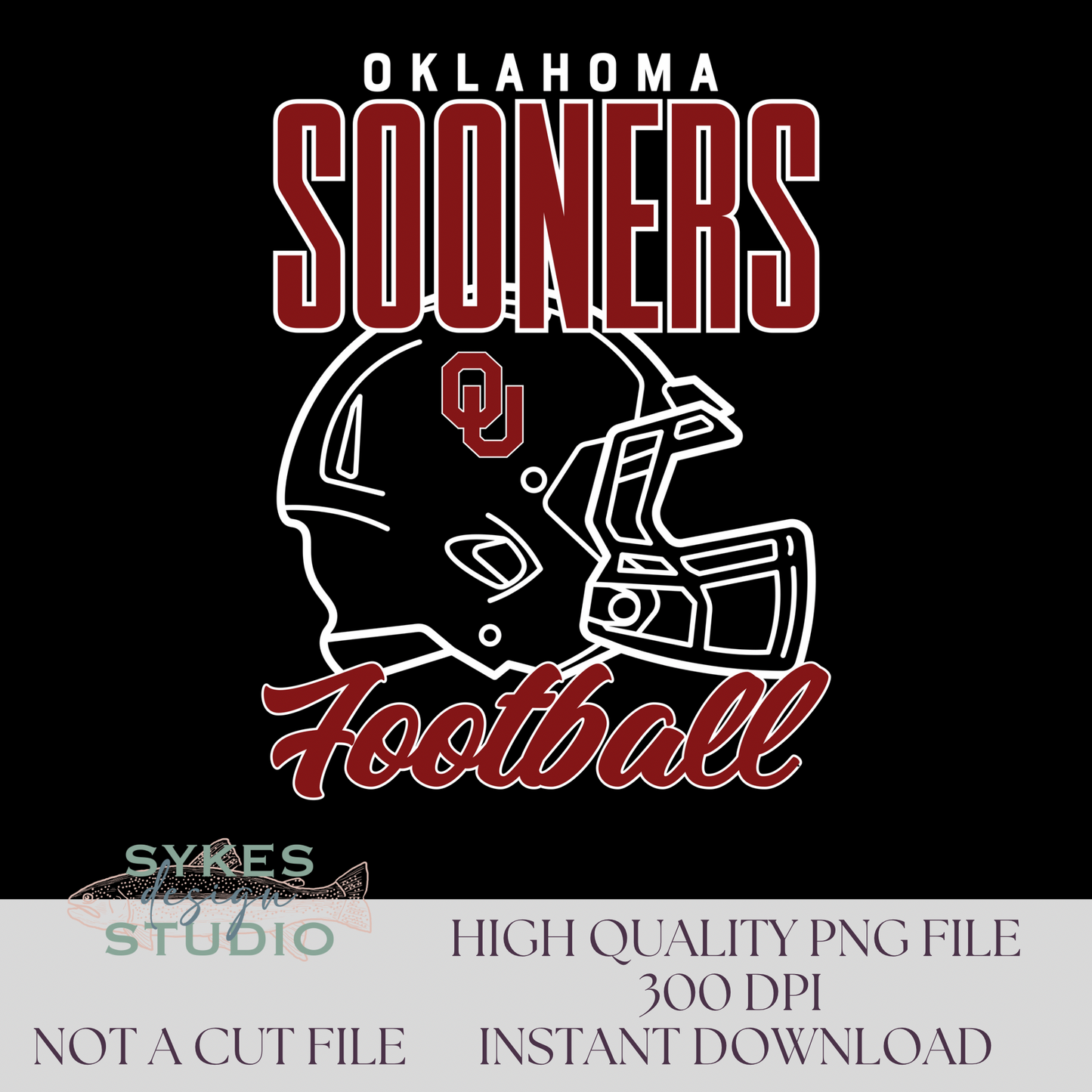 Oklahoma Football Helmet