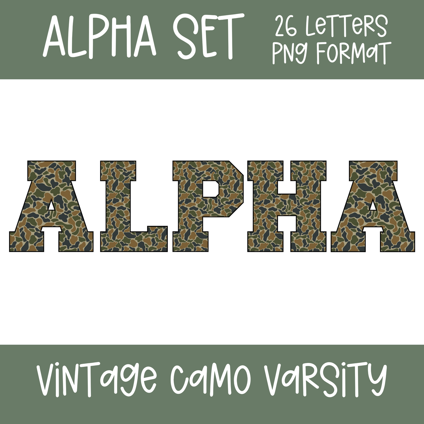 Vintage Camo Varsity Alpha