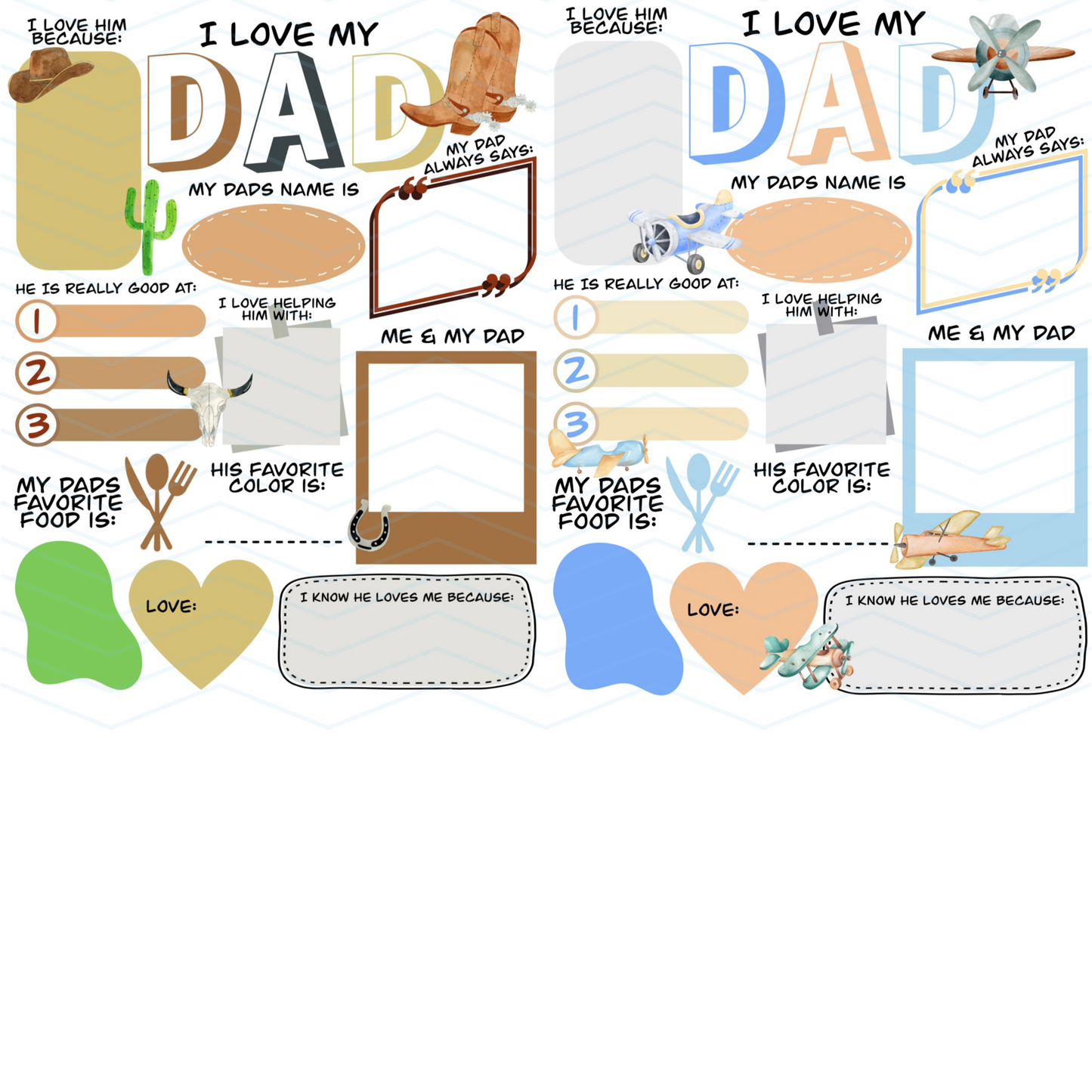 Airplane Fathers Day Printable