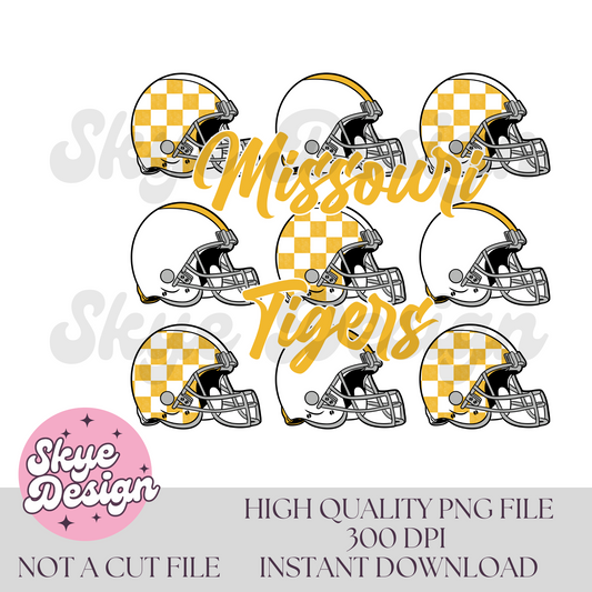 Missouri checkered helmet