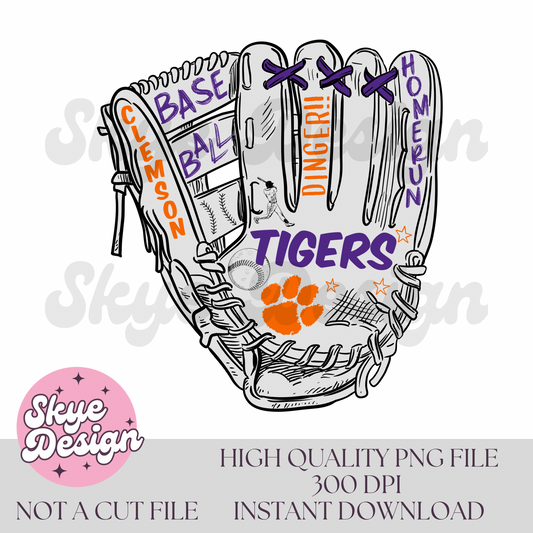 Clemson Baseball Glove