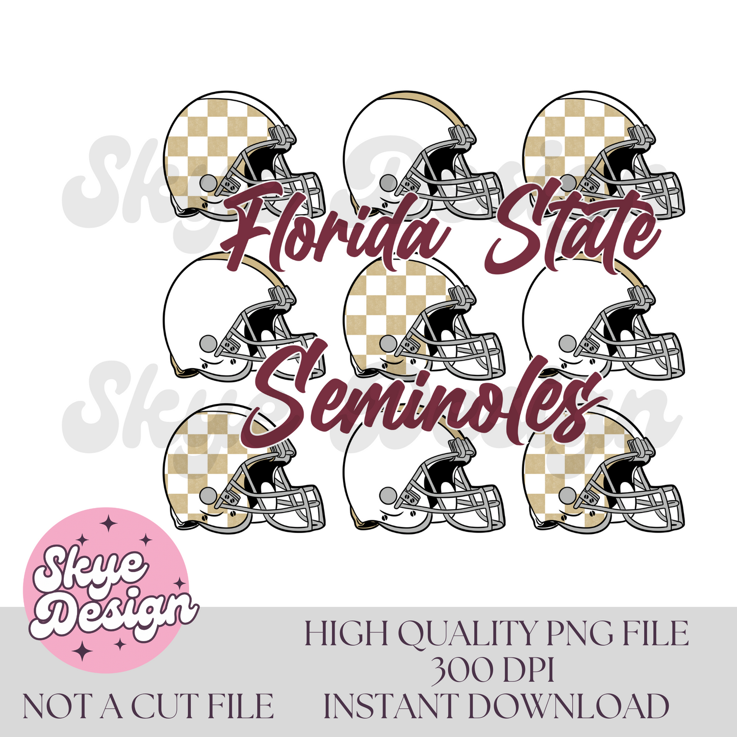 FSU checkered helmet