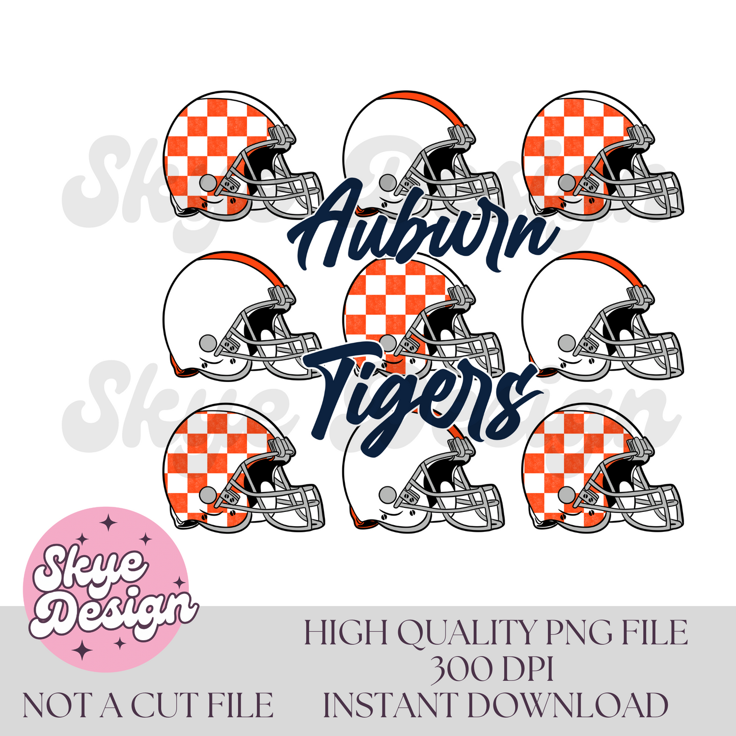 Auburn checkered helmet