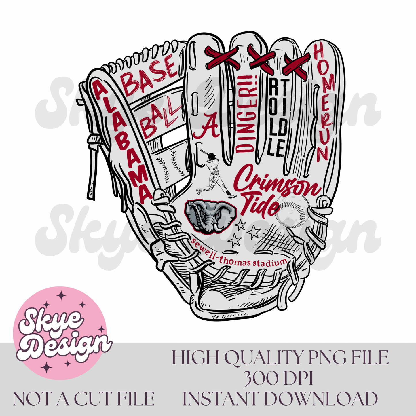 Alabama Baseball Glove