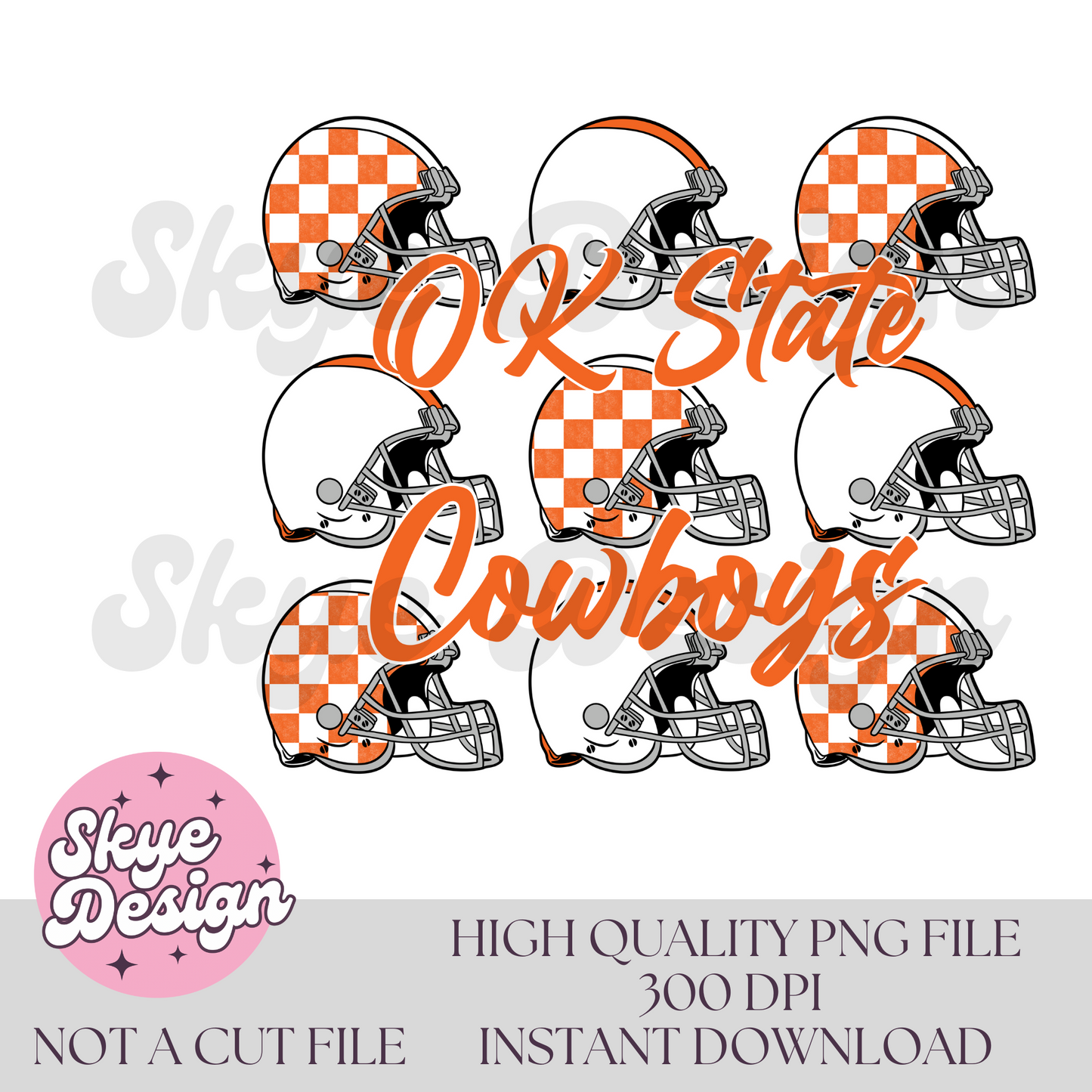 OK State checkered helmet