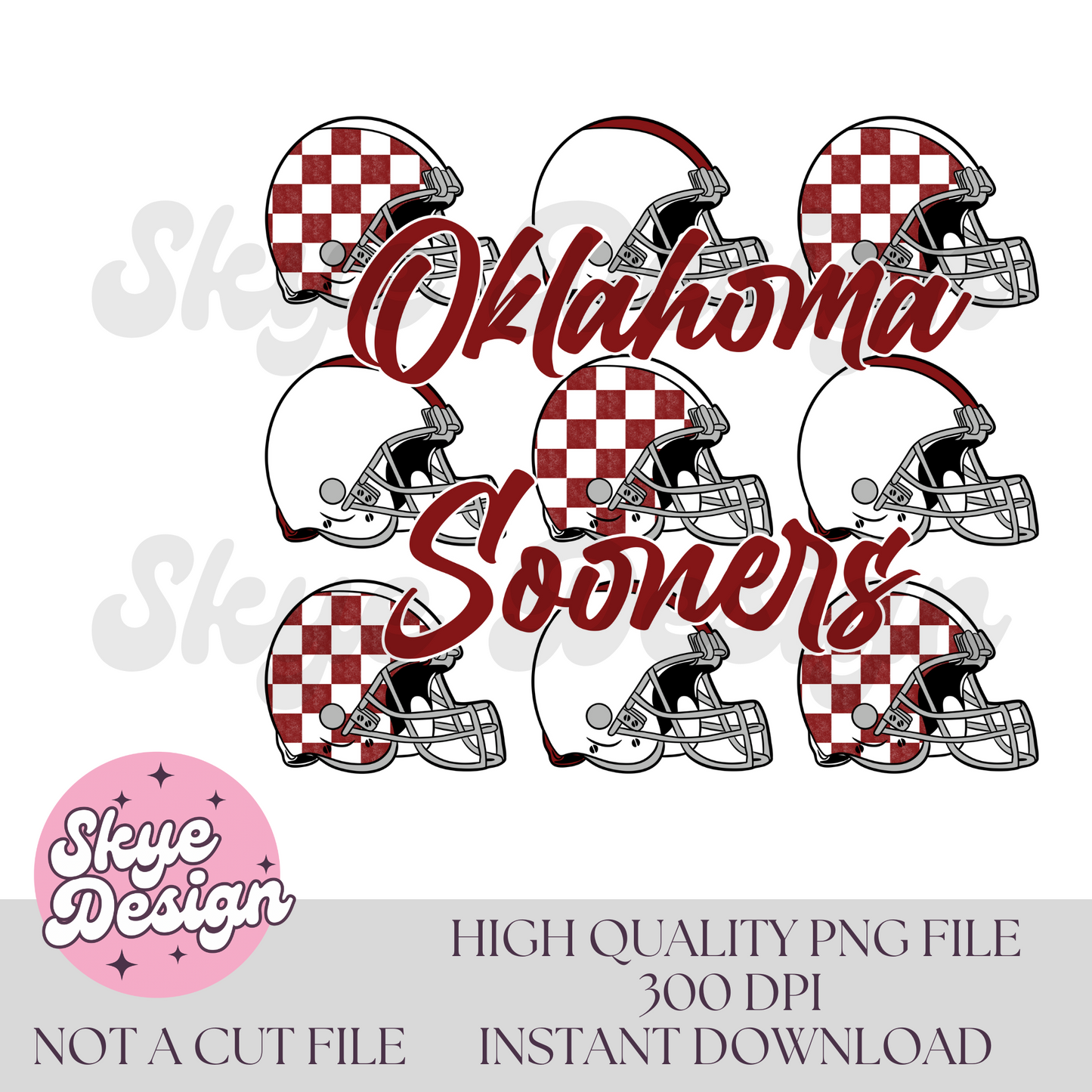 Oklahoma checkered helmet