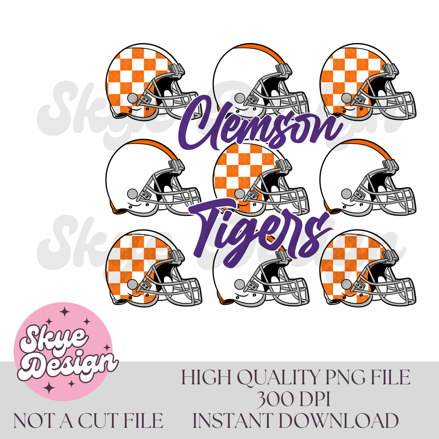 Clemson checkered helmet