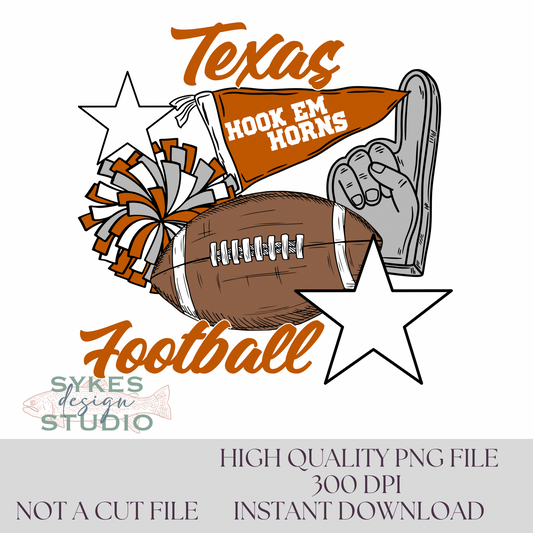 Texas Flags & Poms