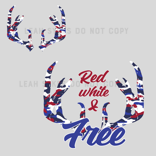 Red white and free png