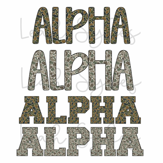 Camo animals, stamps, and alphas bundle